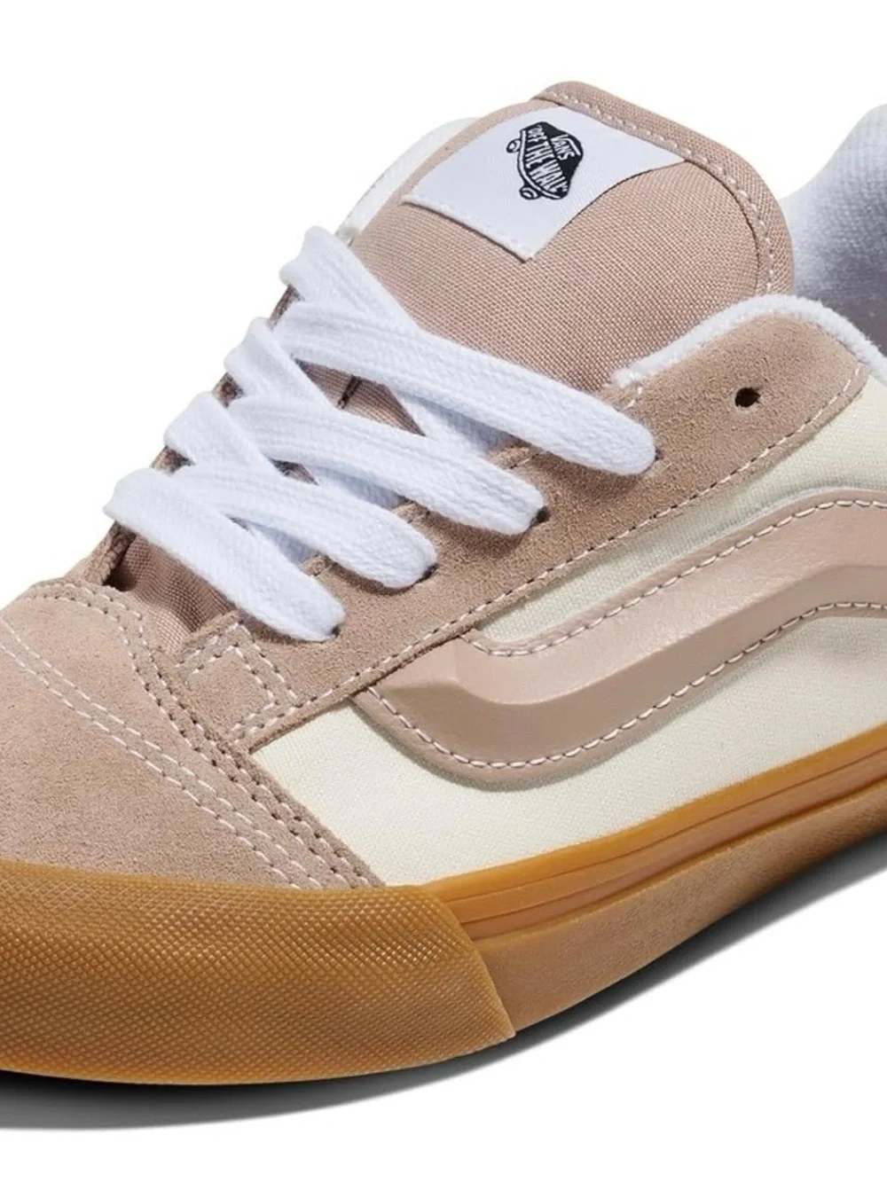 Vans Kids Low-Top Sneakers in Beige and Gum